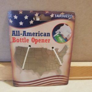 NEW Barbuzzo Bottle Cap Opener All American United States Map